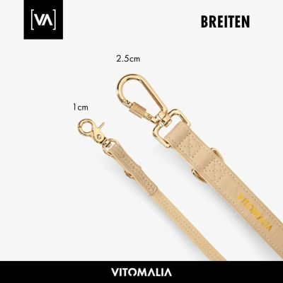 Thumbnail 6: Vitomalia Piñatex Luxus-Hundeleine verstellbar aus nachhaltiges Ananas-Leder in Beige