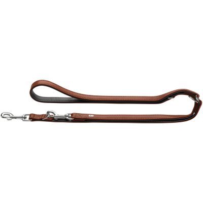 HUNTER Verstellbare Führleine Canadian Up 15/200, cognac/schwarz