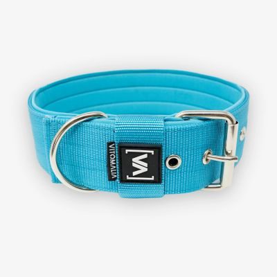 Vitomalia Klassisches Hundehalsband mit abstehender Innenfütterung - Türkis