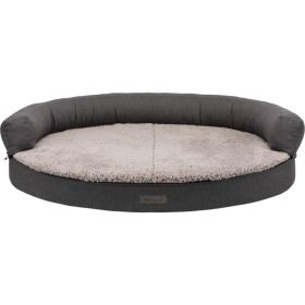 TRIXIE Vital Sofa Bendson, oval 100 × 80 cm / Dunkelgrau / Hellgrau