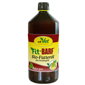 Fit-BARF® Bio-Futteröl 1 L – Hochwertige Bio-Ölmischung mit essentiellen Fettsäuren für Hunde & Katzen
