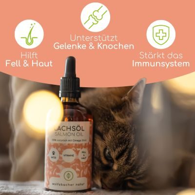 Thumbnail 17: Wolfsbacher Natur Natürliches Lachsöl für Hunde & Katzen 250ml