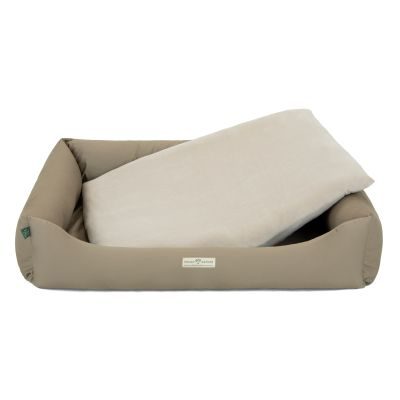 Thumbnail 3: HOUND&NATURE Hundebett ZERMATT XXL taupe + wasserfestem Fleece-Matratzenüberzug