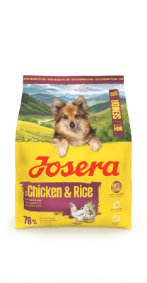 Josera Mini Junior Chicken & Rice, glutenfreies Trockenfutter für ältere, kleine Hunde, 5x900g