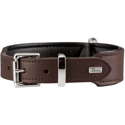 HUNTER Halsband Basic M-L (60), braun/schwarz