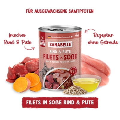 Thumbnail 2: Sanabelle Sanabelle Nassfutter Schlemmertopf mit Rind & Pute – 380g