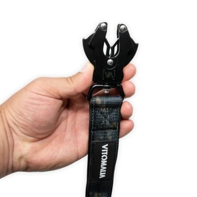 Thumbnail 3: Vitomalia Taktische Führleine mit Froschkarabiner aus Hartaluminium Camouflage