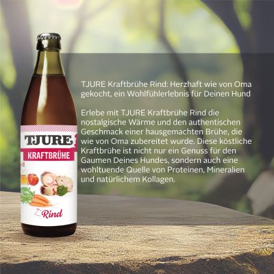 Thumbnail 7: TJURE TJURE Hundesmoothie - Kraftbrühe Rind - 320 ml Flasche 12er Pack