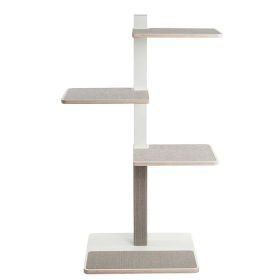 stylecats® Kratzbaum Home weiß 3 Liegeflächen nur unterer Stamm hellgrau/hellgrau, 145 cm