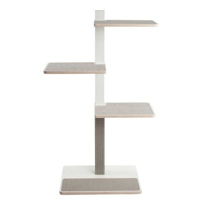 Thumbnail 1: stylecats® Kratzbaum Home weiß 3 Liegeflächen nur unterer Stamm hellgrau/hellgrau, 145 cm