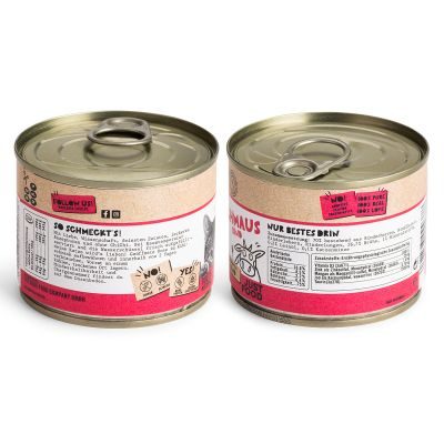Thumbnail 2: Dogs'n Tiger Adult Premium Katzenfutter Schmaus, Nassfutter, Getreidefrei, Rind, 12x 200g