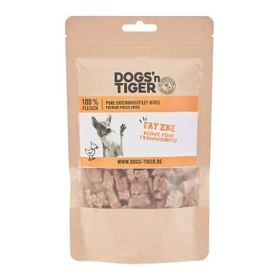 Thumbnail 3: Dogs'n Tiger Adult, Hunde Snacks, Fatzke, Leckerlies, 100% gefriergetrocknetes Entenbrustfilet, 14x80g