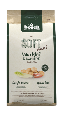 Bild 1 von 1: bosch Tiernahrung HPC SOFT Mini Wachtel & Kartoffel – Trockenfutter – 1kg