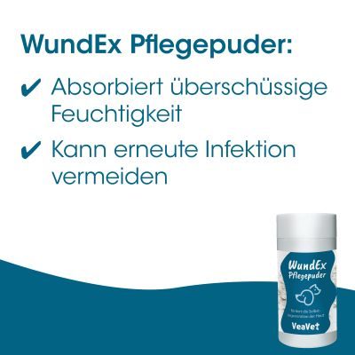 Thumbnail 2: cdVet VeaVet WundEx Pflegepuder 15 g – Natürliche Hautpflege für Tiere bei feuchten Hautstellen