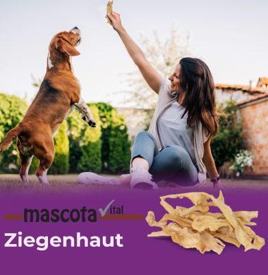 Thumbnail 4: mascota vital Ziegenhaut, Kauartikel für Hunde, 200 g