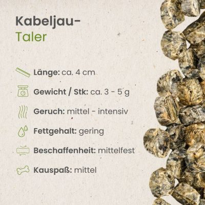 Thumbnail 3: kauartikel.com Kabeljau-Taler - Hunde-Kauartikel - Hunde-Snack - Kausnack - Fisch-Leckerli
