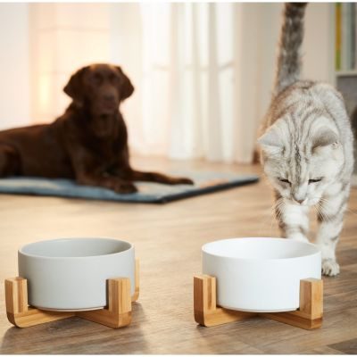 Thumbnail 2: PIUPET Hundenapf mit Ständer I 2X Napf für Hunde & Katzen 850ml I Spülmaschinenfest I Keramik