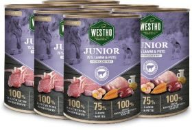 WESTHO petfood Junior mit 75 % Lamm & Pute 6x800g