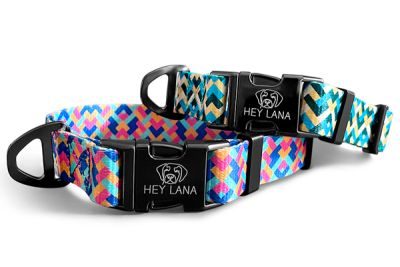 Thumbnail 3: Hey Lana Hundehalsband Kunterbunt L-XL/40-62 / Gelb / Blau