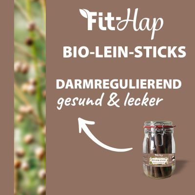Thumbnail 2: Fit-Hap Bio-Lein-Sticks 1 kg – Natürlicher Kauspaß für Hunde in Bio-Qualität