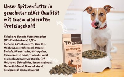 Thumbnail 5: Fit-CROCK® Basic Rind Maxi 3 kg – Natürliches Trockenfutter mit Rind für empfindliche Hunde