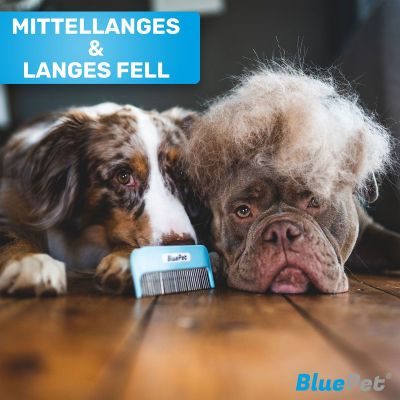 Thumbnail 7: BluePet "Zauberkamm" Entfilzungskamm mit rotierenden & nachgebenden Zinken: Entfernt Knoten & entwirrt Fell an empfindlichen Stellen, Langhaar Hunde & Katzen