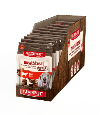Fleischeslust meat & treat Pearls Rind 10 x 100 g