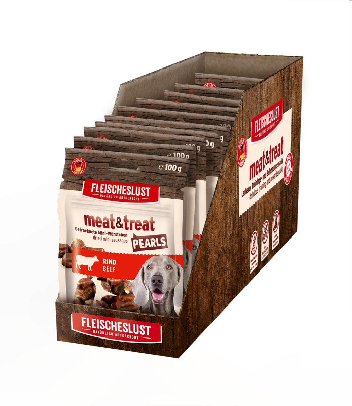 Fleischeslust meat & treat Pearls Rind 10 x 100 g