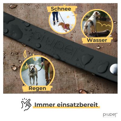 Thumbnail 2: PIUPET Schleppleine für Hunde I Wasserabweisend I Hundeleine I Leine Hund I Hunde Schleppleine I Hundezubehör I Schwarz I 10 m