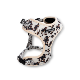 Fluffy Dog Hundegeschirr „Coffee“ – bequemes Alltagsgeschirr aus veganem Neopren mit D-Ring & Mesh-Polsterung