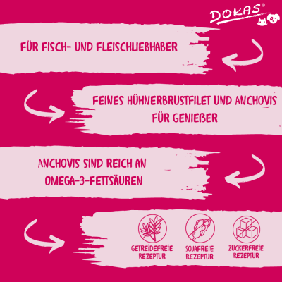 Thumbnail 2: Dokas Hühnerbrust mit Fisch Hundesnack 8x 70g Multipack