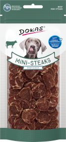 Dokas Mini-Steaks mit Rindfleisch Hundeleckerli 12x 50g Multipack