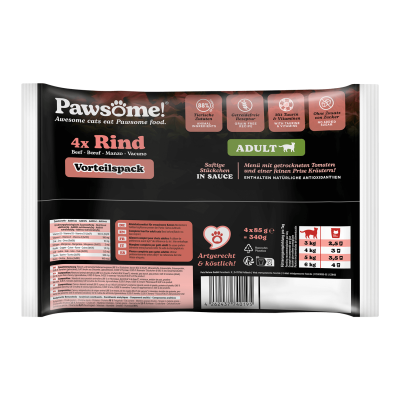 Thumbnail 2: Pawsome!® Pawsome!® Adult Rind 85g 4er Flowpack