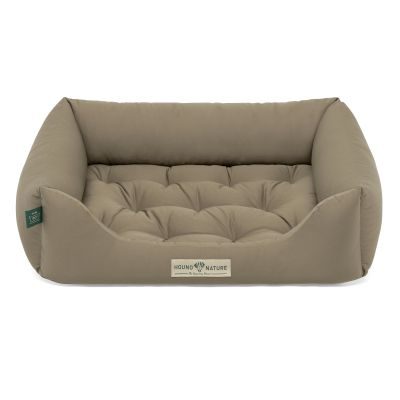 HOUND&NATURE Hundebett ZERMATT S taupe + wasserfestem Fleece-Matratzenüberzug