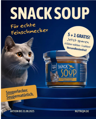 Thumbnail 2: NutriQM Trinksnack Katzensuppe | 5+1 GRATIS | mit echtem Hühnerfilet, natürlich & nachhaltig, Made in Germany