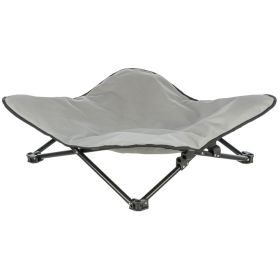 TRIXIE Camping-Bett für Hunde 88 × 32 × 88 cm / Dunkelgrau / Petrol