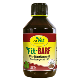 Fit-BARF® Bio-Hanfnussöl 250 ml – Kaltgepresstes Bio-Öl mit essentiellen Fettsäuren für Hunde & Katzen