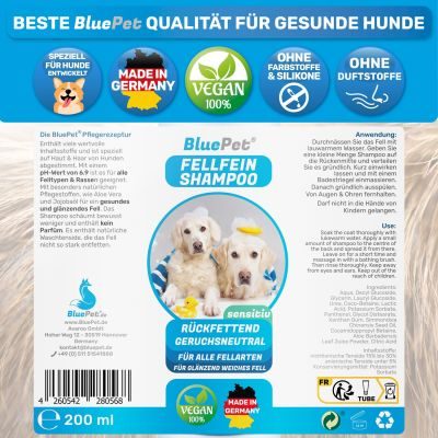 Thumbnail 10: BluePet Hundeshampoo + Befüllbare Badebürste Set: die perfekte 2in1 Lösung zum Baden von Hunden, inkl 1x weicher & 1x etwas härterer Waschaufsatz zum Wechseln