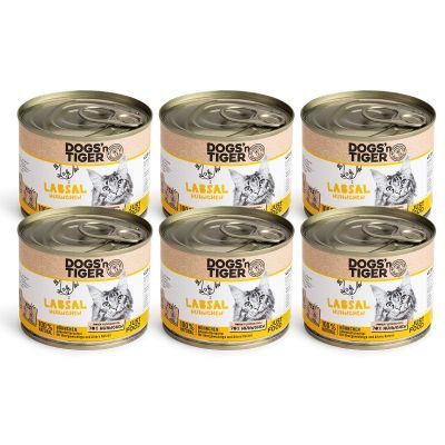 Thumbnail 1: Dogs'n Tiger Adult, Senior, Premium Katzenfutter, Labsal, Nassfutter, Getreidefrei, Huhn, 6x 200g