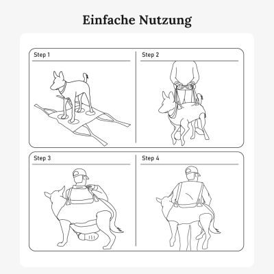 Thumbnail 5: Wanderpfote Wanderpfote Tragehilfe für Hunde – Notfallrucksack bei Wanderungen oder Tragetasche Hund im Alltag bei Treppe - Klein, Leicht, Robust, Hochwertig - Tragetuch Hund, Hundetasche (S)