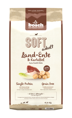 Bild 1 von 1: bosch Tiernahrung HPC SOFT Ente & Kartoffel – getreidefrei Hundefutter – 12,5kg