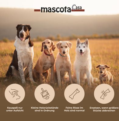 Thumbnail 3: mascota casa Tug & Pull Kauspielzeug für Hund aus Kaffeeholz und Kokosfaserseil, koffeinfrei und natürlich