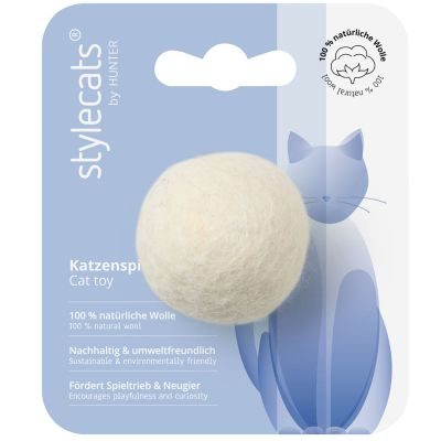 Thumbnail 2: stylecats® Katzenspielzeug Filzball weiß Ø = 4 cm