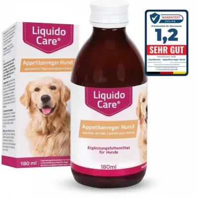 LiquidoCare Appetitanreger für den Hund - hochkalorisches Tonikum mit Vitaminen & Mineralstoffen – für schlecht fressende, untergewichtige Hunde 180 ml