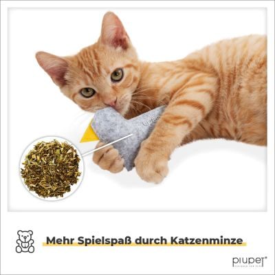 Thumbnail 6: PIUPET Katzenspielzeug 4er Set I Katzenminze Spielzeug I Stylische Katzenminze Kissen