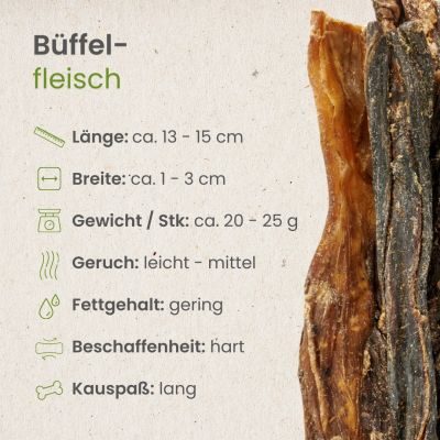 Thumbnail 3: kauartikel.com Büffel-Fleisch -  Hunde-Kauartikel - Hunde-Snack - Büffel-Kausnack - Leckerli vom Rind