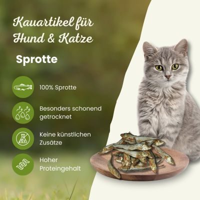 Thumbnail 1: kauartikel.com Ostsee-Sprotte - Hunde-Kauartikel - Hunde-Snack - Kausnack - Fisch-Leckerli