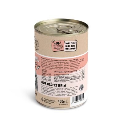 Thumbnail 2: Dogs'n Tiger Junior, Hundefutter, Grünschnabel, Hunde Nassfutter, Welpen Futter, Geflügel, Getreidefrei, Naturreis, Karotte & Zucchini, 6x 400g