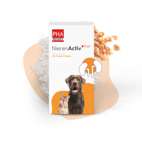 PHA PetVet - PHA NierenActiv PLUS für Hunde und Katzen 60 g - Unterstützung der Nierenfunktion, Nierengesundheit - Futterergänzung