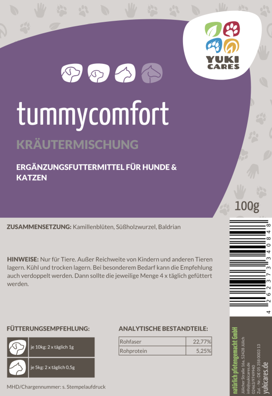 Yuki cares Magenruhe Pulver 100g